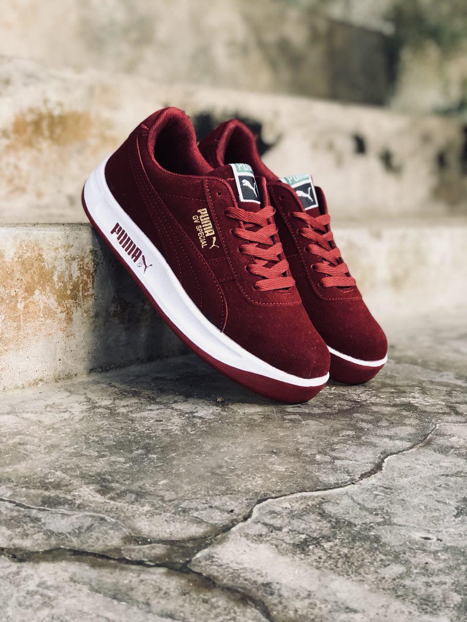 Maroon puma sale shoes